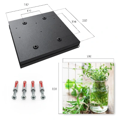 Key box for wall Green herbs