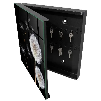 Wall mounted key box Delicate dandelions