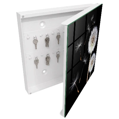 Wall mounted key box Delicate dandelions