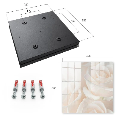 Key cabinet Cream roses