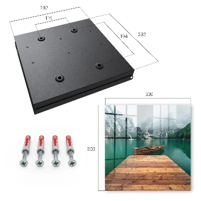 Wall mounted key box Mountain lake