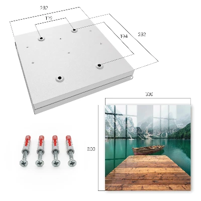Wall mounted key box Mountain lake