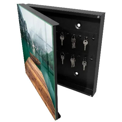 Wall mounted key box Mountain lake