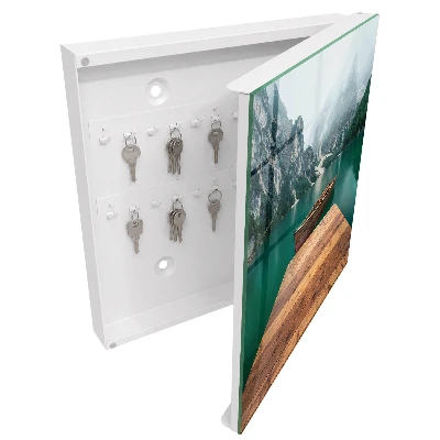 Wall mounted key box Mountain lake