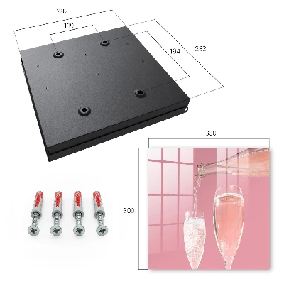 Wall mounted key box Champagne glasses