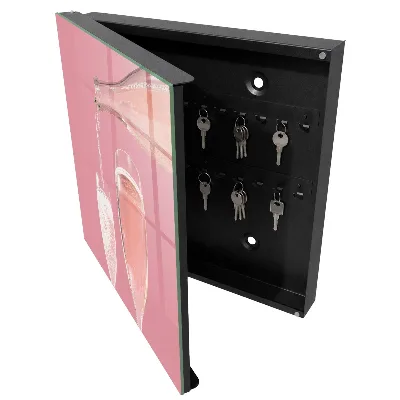 Wall mounted key box Champagne glasses