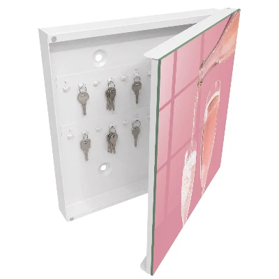 Wall mounted key box Champagne glasses