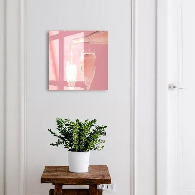 Wall mounted key box Champagne glasses