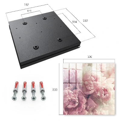 Key cabinet Peony flowers
