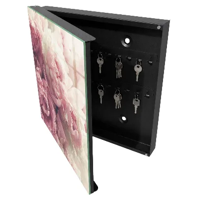 Key cabinet Peony flowers