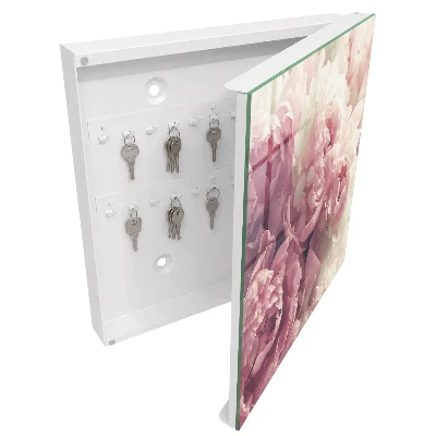 Key cabinet Peony flowers
