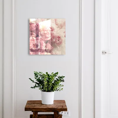 Key cabinet Peony flowers