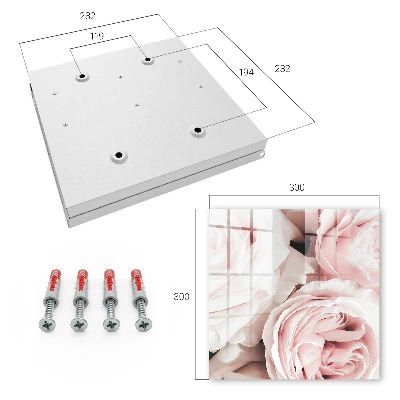 Key box for wall Pastel roses