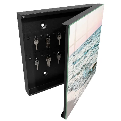 Wall mounted key box Sea waves