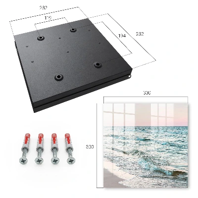 Wall mounted key box Sea waves