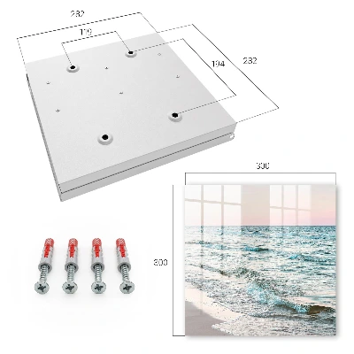 Wall mounted key box Sea waves