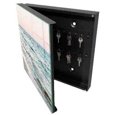 Wall mounted key box Sea waves
