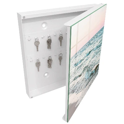 Wall mounted key box Sea waves