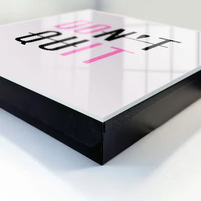 Wall mounted key box Motivational typography