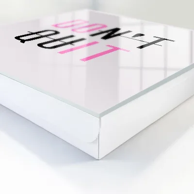 Wall mounted key box Motivational typography