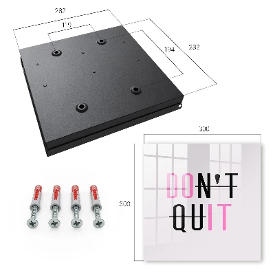 Wall mounted key box Motivational typography