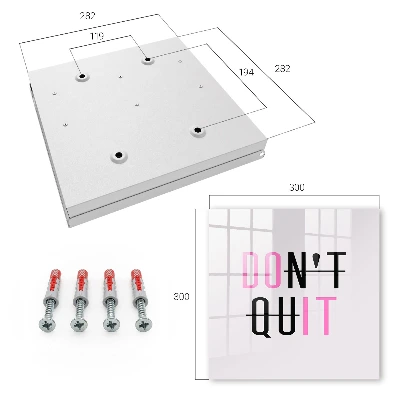 Wall mounted key box Motivational typography