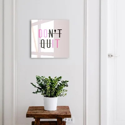 Wall mounted key box Motivational typography