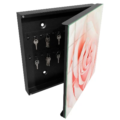 Wall mounted key box Romantic rose