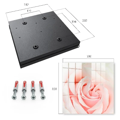 Wall mounted key box Romantic rose
