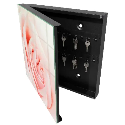 Wall mounted key box Romantic rose