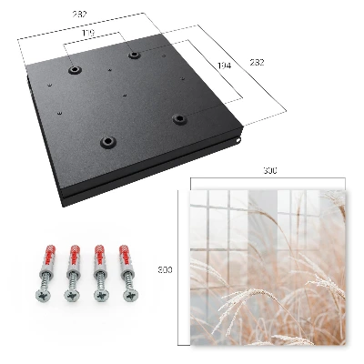 Wall mounted key box Autumn ears of grain