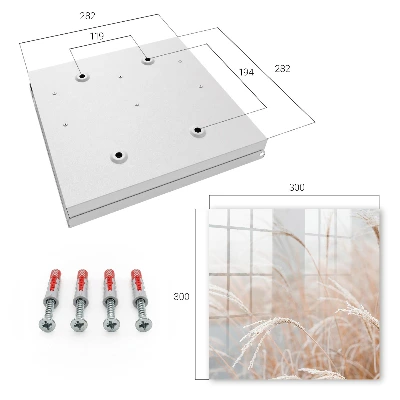Wall mounted key box Autumn ears of grain