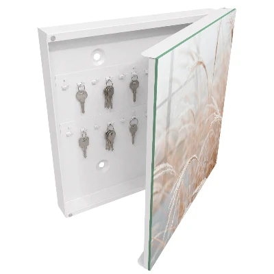 Wall mounted key box Autumn ears of grain