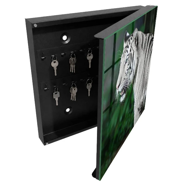 Key box for wall White tiger