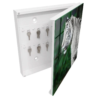 Key box for wall White tiger