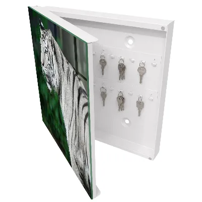 Key box for wall White tiger