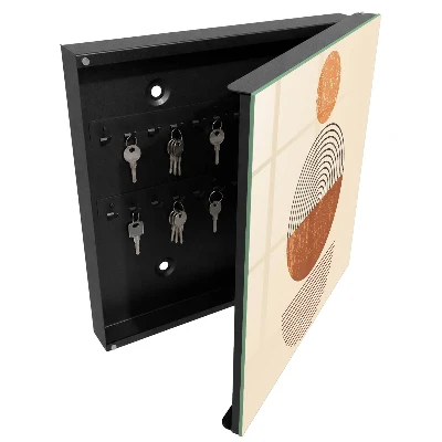 Wall mounted key box Retro geometry