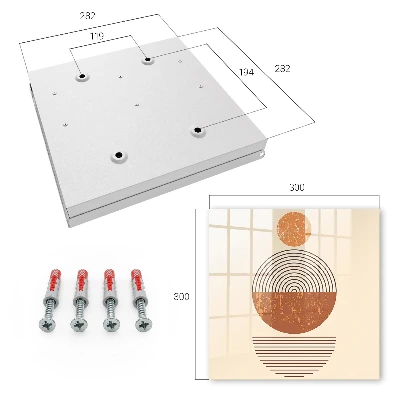Wall mounted key box Retro geometry