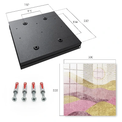 Key box for wall Waves sun rays