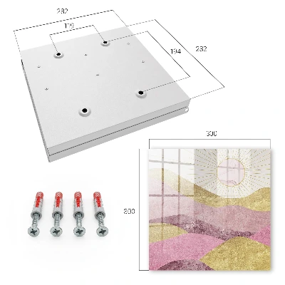 Key box for wall Waves sun rays