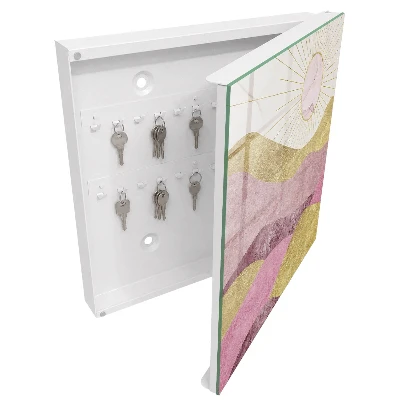 Key box for wall Waves sun rays