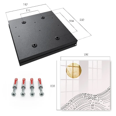 Key box for wall Waves and circle