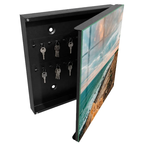 Wall mounted key box Ocean cliff