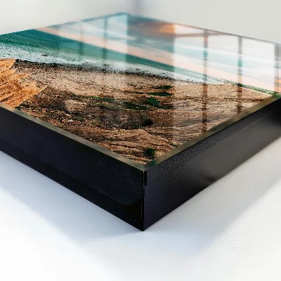 Wall mounted key box Ocean cliff