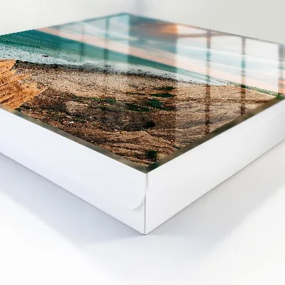 Wall mounted key box Ocean cliff
