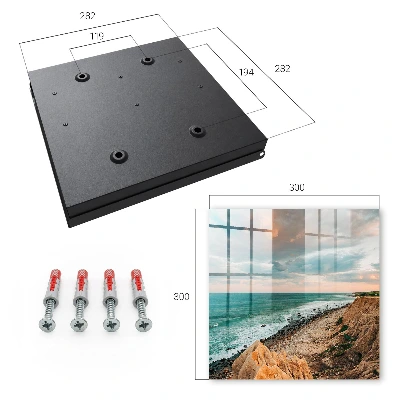 Wall mounted key box Ocean cliff