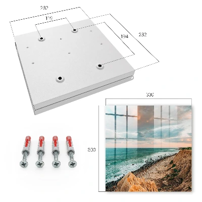 Wall mounted key box Ocean cliff