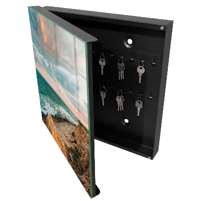 Wall mounted key box Ocean cliff