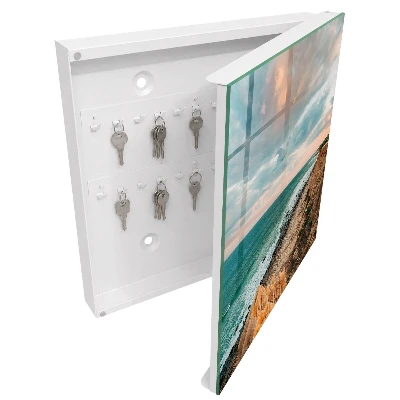 Wall mounted key box Ocean cliff