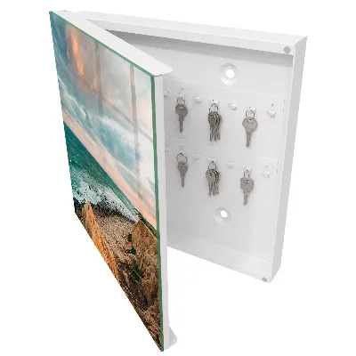Wall mounted key box Ocean cliff